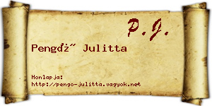 Pengő Julitta névjegykártya